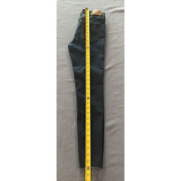 Levi's Levis 720 High Rise Super Skinny Leg Stretch Jeans Size 25 25x30 Raw Hem - Picture 4 of 14